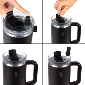 Lurch - “Big Cup” 1.2 L Adaçayı Yeşil, paslanmaz Çelik Termos - Uzatılabilir Pipetli, Çift Cidarlı, Sızdırmaz - 240978 - Görsel 8