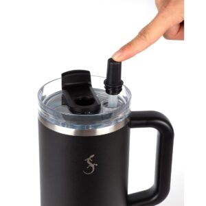 Lurch - “Big Cup” 1.2 L Adaçayı Yeşil, paslanmaz Çelik Termos - Uzatılabilir Pipetli, Çift Cidarlı, Sızdırmaz - 240978 - Görsel 7
